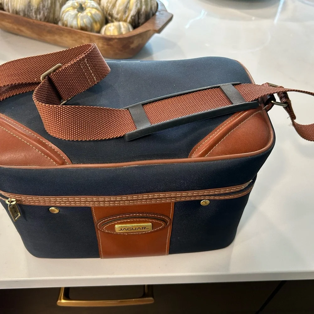 Vintage Jaguar train or makeup case.